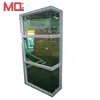 Conch profiles white plastic frame UPVC glass corner window