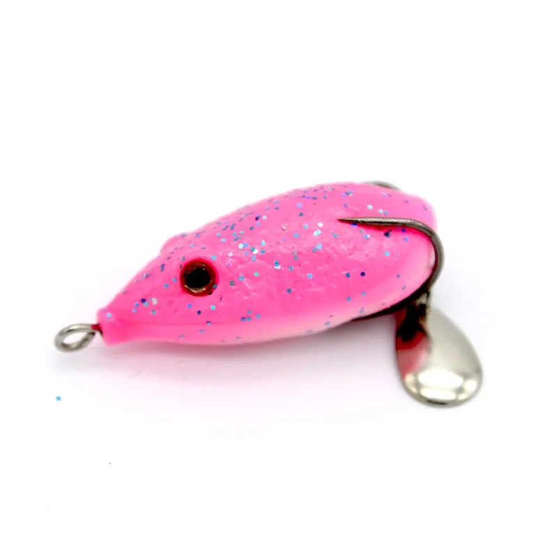 

1Pcs 3D Eyes Soft Mouse Bait Bells Sound 4cm 7g fishing lure Frog Silicon Fishing Lure Minnow Artificial Set Sea Swim Bait, See pictures