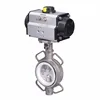light duty low pressure 10 inch pn10 stainless steel pneumatic actuator butterfly valve