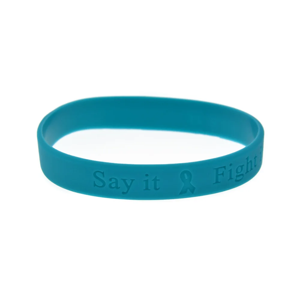 50pcs Say It Fight It And Cure It Cancer Awareness Silicone Wristband ...