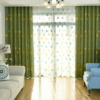 Sunflowers Curtains Butterfly Modern Living Room Kids Room Tulle Curtains Window Bedroom Embroidered Curtain And Drapes Buy Modern Thick Shading