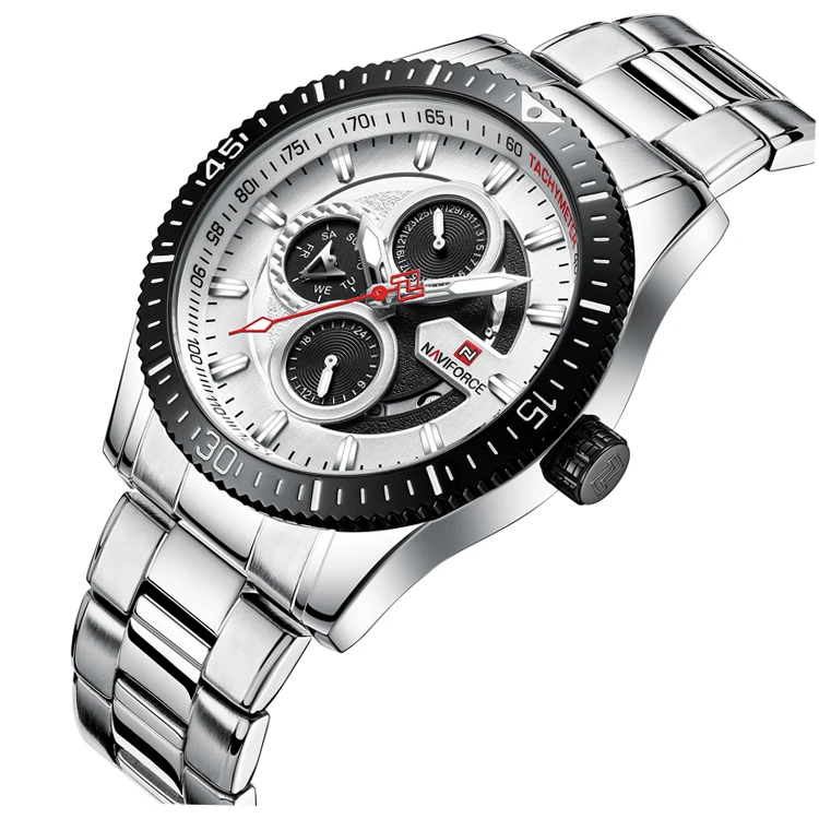 Trending Hot Products Mens Naviforce 9140 Fashion Steel Sport Watch