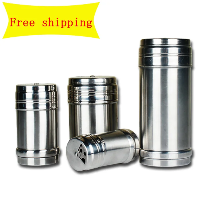 

4pcs different sizes kitchen necessary utensil stainless steel spice cruet, Silver