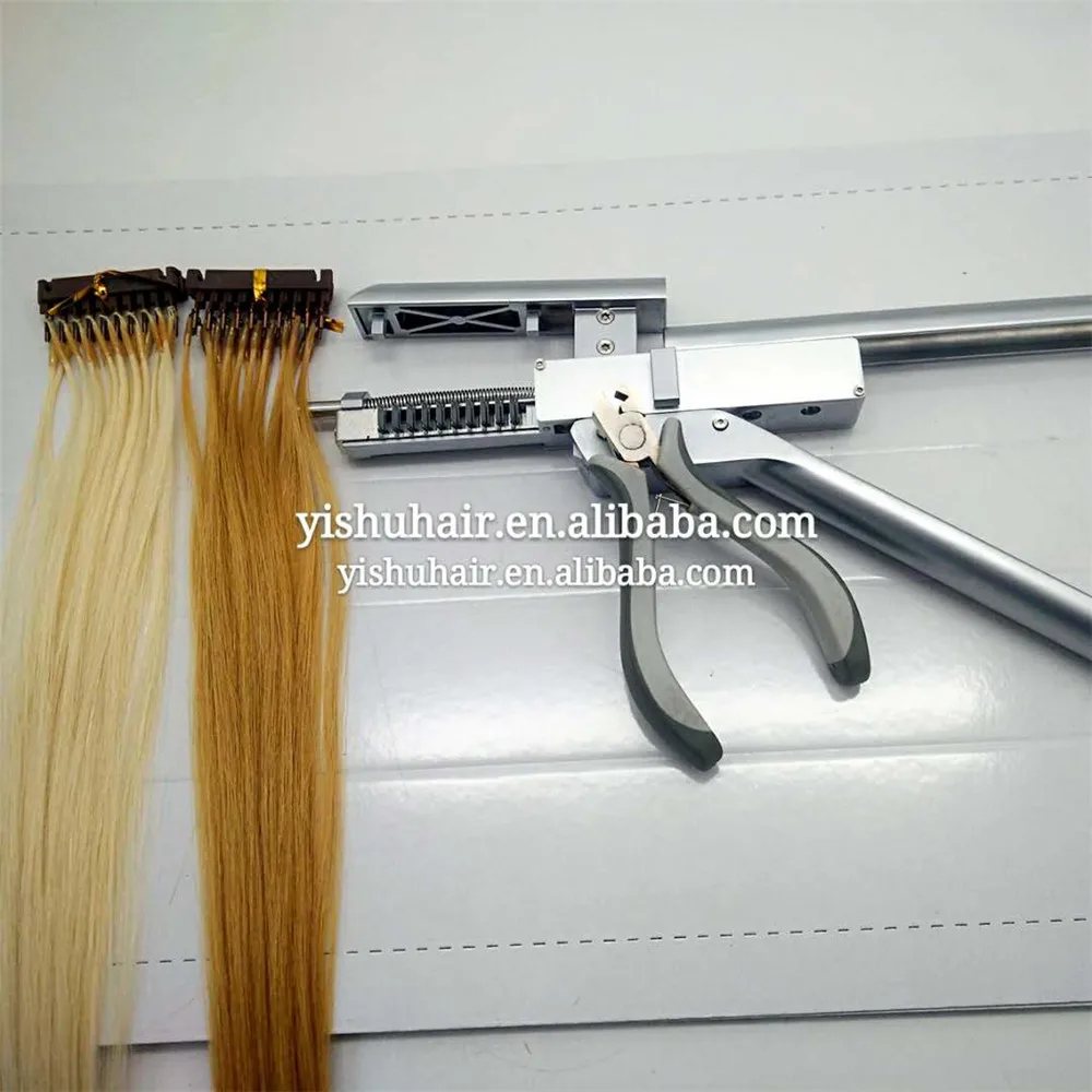 

New product 6D hair machine with 6D human hair virgin remy hair extension 20 minutes a head hot sell all over the world, White