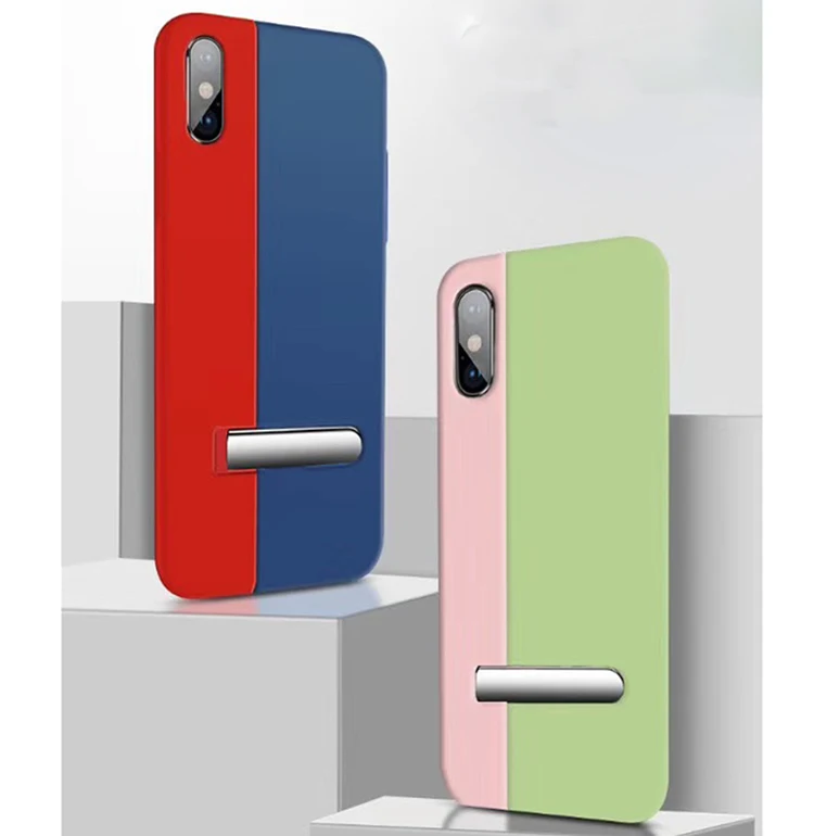 

Optional collocation magnet standing holder silky rubber oil hard pc cell mobile phone back cover case for iphone x xs