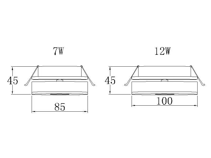 
Zhongshan Manufacturer Die cast Aluminum 7W 12W Cob Led Recessed Downlight 