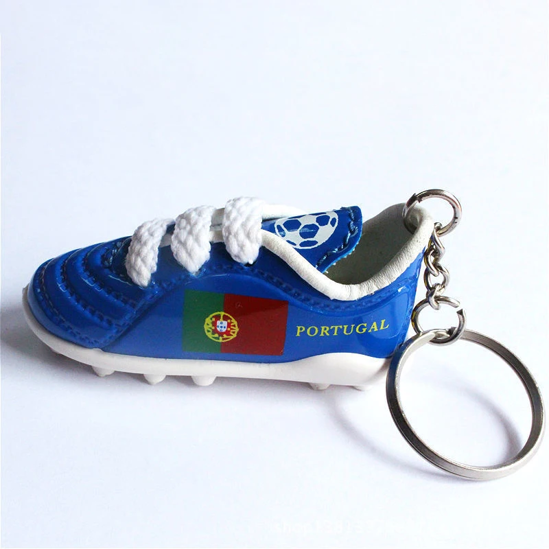 

Brasil football mini soccer shoes keychain PVC football shoes key chain 3d shoe key chains custom logo promotional gift, Customized