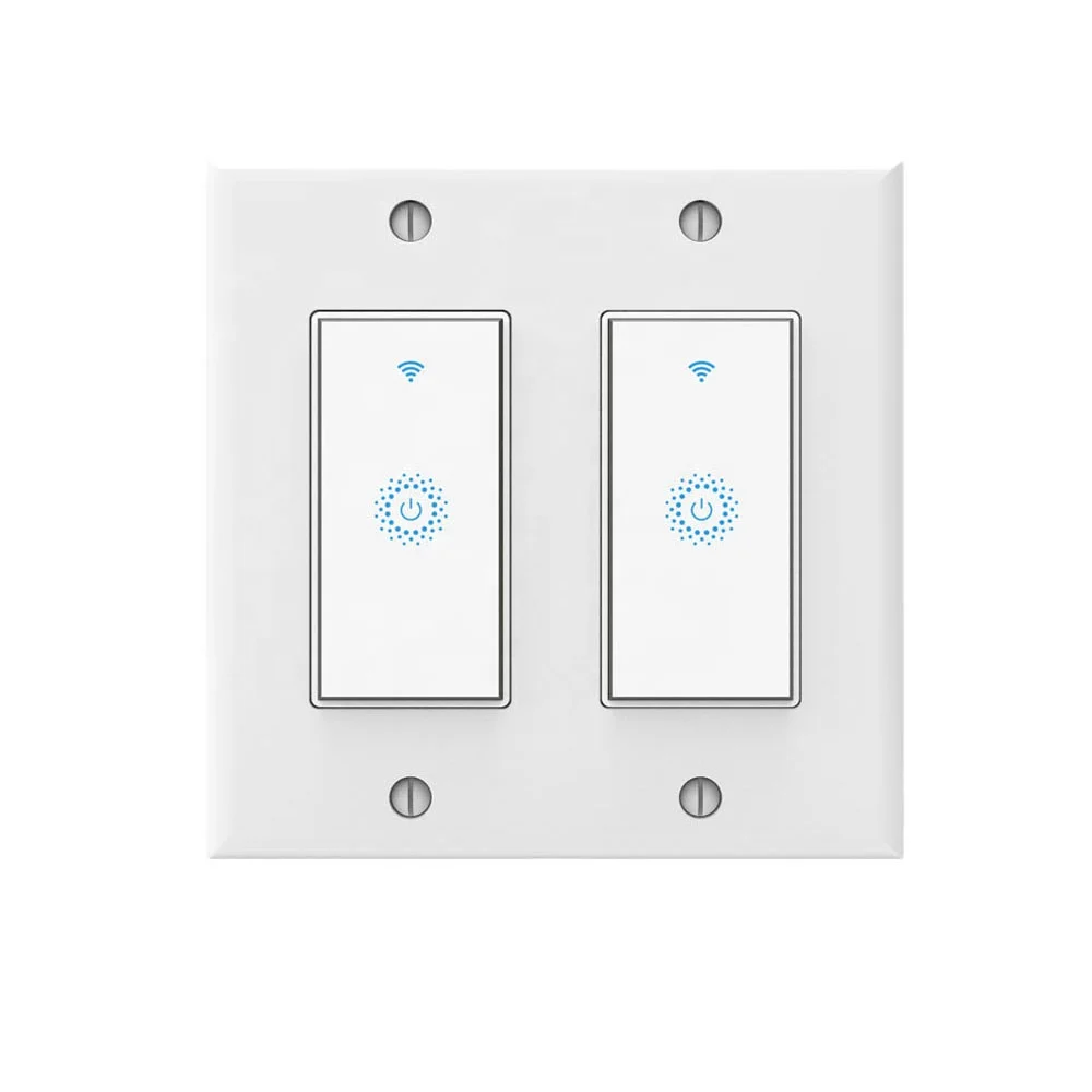美国智能家居遥控 wifi 语音控制墙壁开关无线智能触摸灯开关