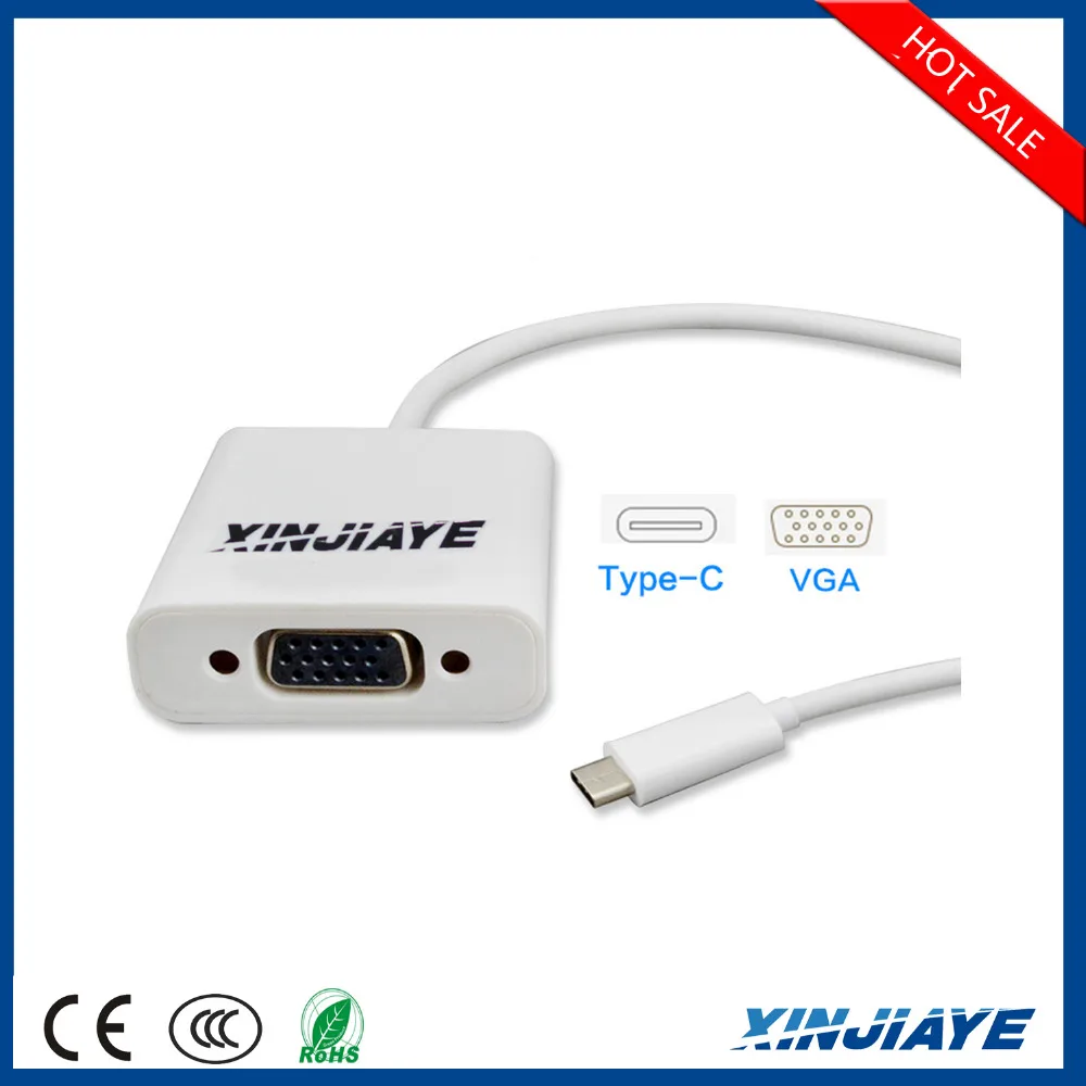 New design Usb 3.1 TYPE C to VGA cable adapter for apple notebook usb to mini din 8 pin adapter
