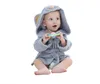 Wholesale soft mouse robe body felling animal baby bathrobe 100% cotton bath towel robe for kids terry towelling robes