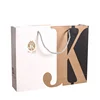 New product custom flat bottom art paper gift bag for shop