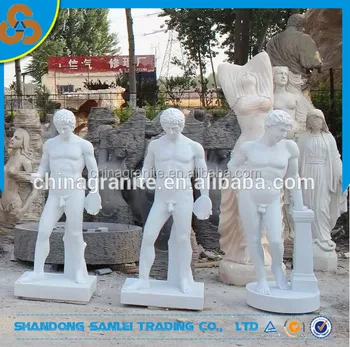 White Marble David Nude Male Garden Statues - Buy Nude Male Statue
