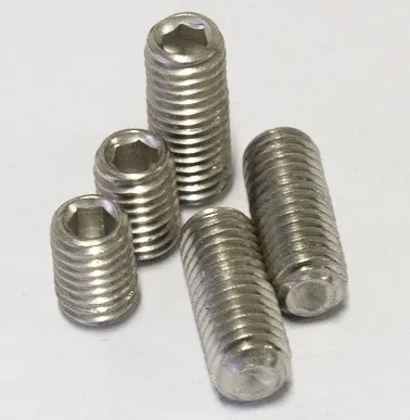 
Inch Hexagon socket set screws flat piont Hexagon Socket Set Screws With Cup Point 