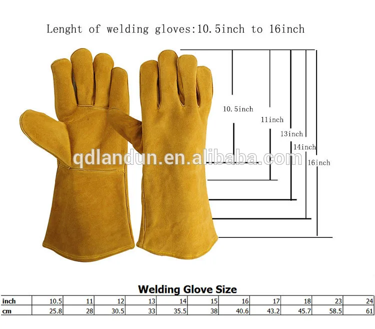 Long Sleeve Arm Hand Protect Heat Resistant Reinforced Palm Industrial