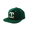 wholesale leather strap custom embroidered patches velvet winter snapback cap