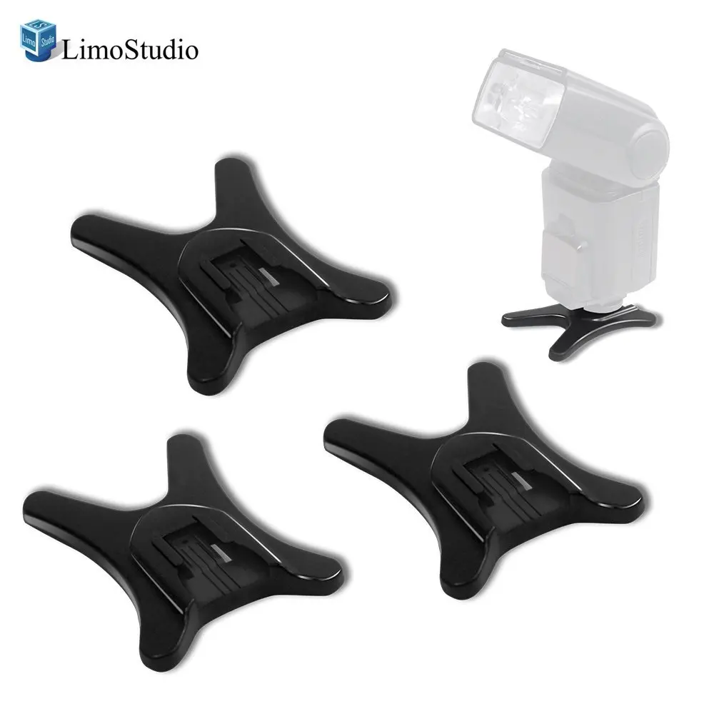 Light Stand Mount With 1//4 Inch Screw Thread Hole Flash Bracket Hot Shoe Mount Base Adapter Flash Light Stand For Canon LimoStudio Nikon AGG2116 Compatible With All Flash Photo Studio 4 Packs
