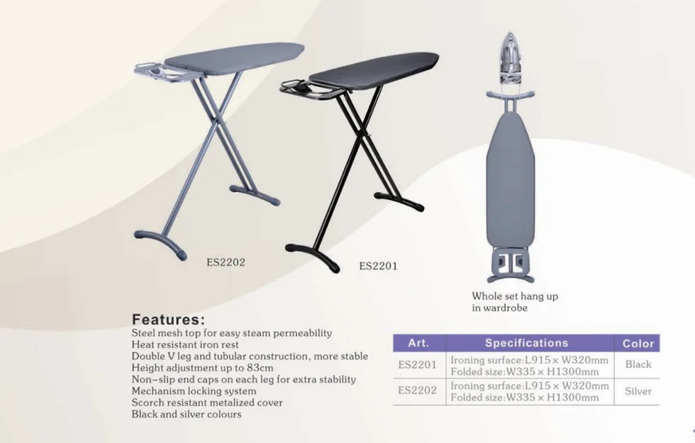 Hotel Ironing And Iron Board Set With Elastic Ironing Board Cover Hotel