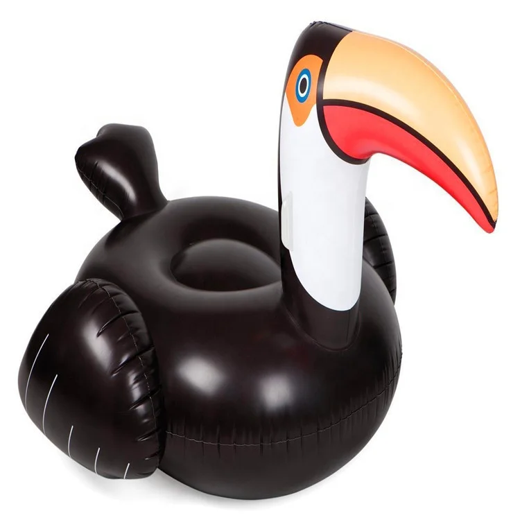 

Inflatable Toucan Animals Beach Pool Float Toys For Adults Water Swimming Party, Black or customized