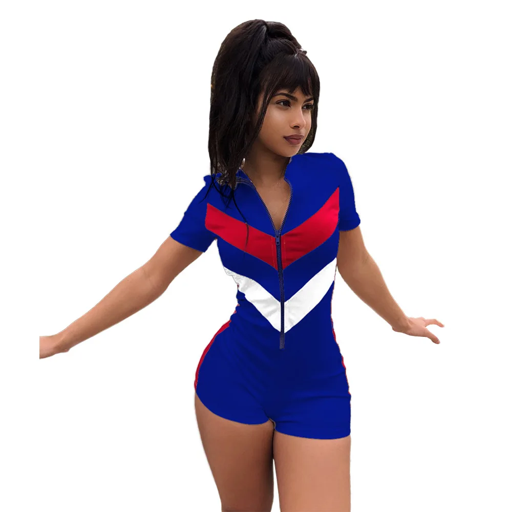 

plus size fitness jogging wear women short sport jumpsuit one piece romper women