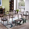 Brown solid ash wood Dining Table Set