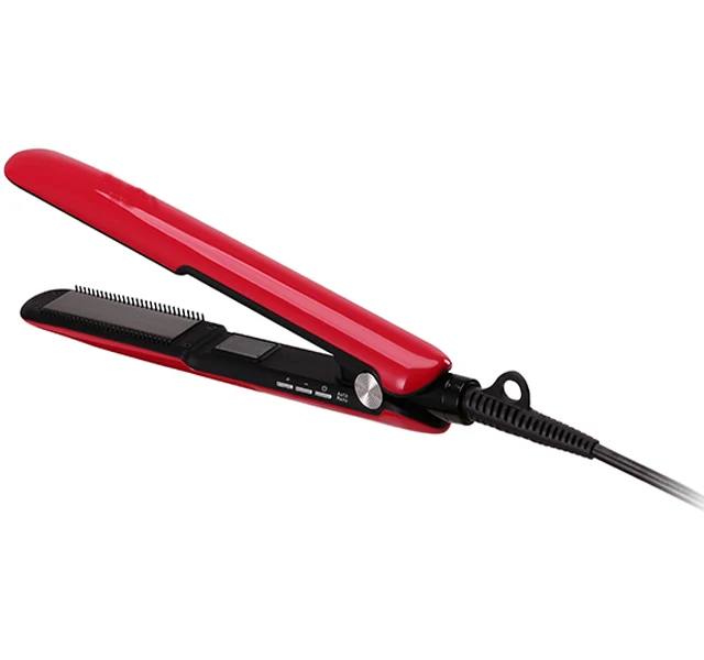 

Professional flat iron new style Titanium plate hair straightener with teeth comb, Optional