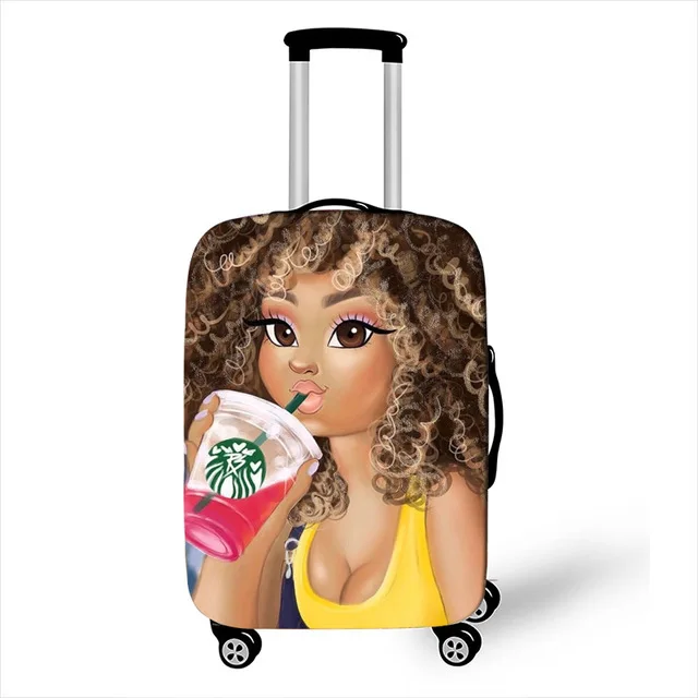 

COOLOST Cartoon Girl Printing Dustproof Elastic Travel Suitcase Covers Cute Unisex Luggage Protective Cover Accept Custom