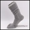 Wholesale custom mens cotton 5 finger toe socks athletic wicking grip crew quarter socks