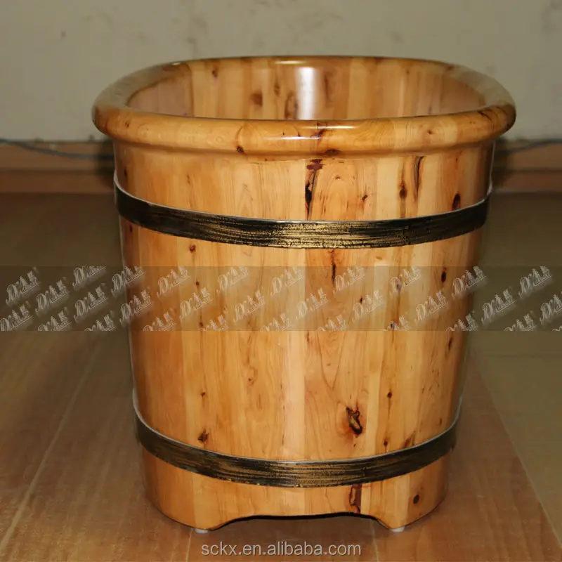 
Chinese small deep wooden bathtub for child baby health 