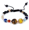 Universe Galaxy the Eight Planets in the Solar System Guardian Star Women Man Natural Stone Beads Bracelet