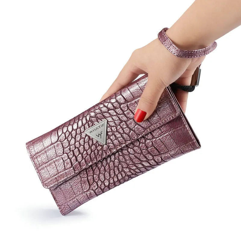 

Crocodile Pattern Wallet Universal Bag