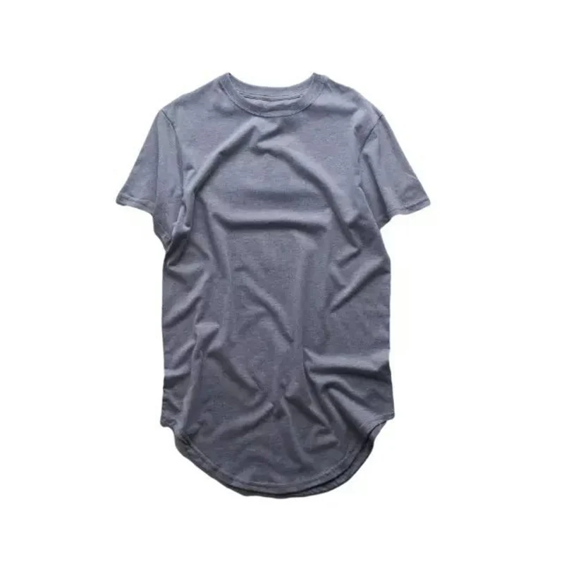 

2019 Custom mens square neck custom logo printed rounded hem t shirt, Picture