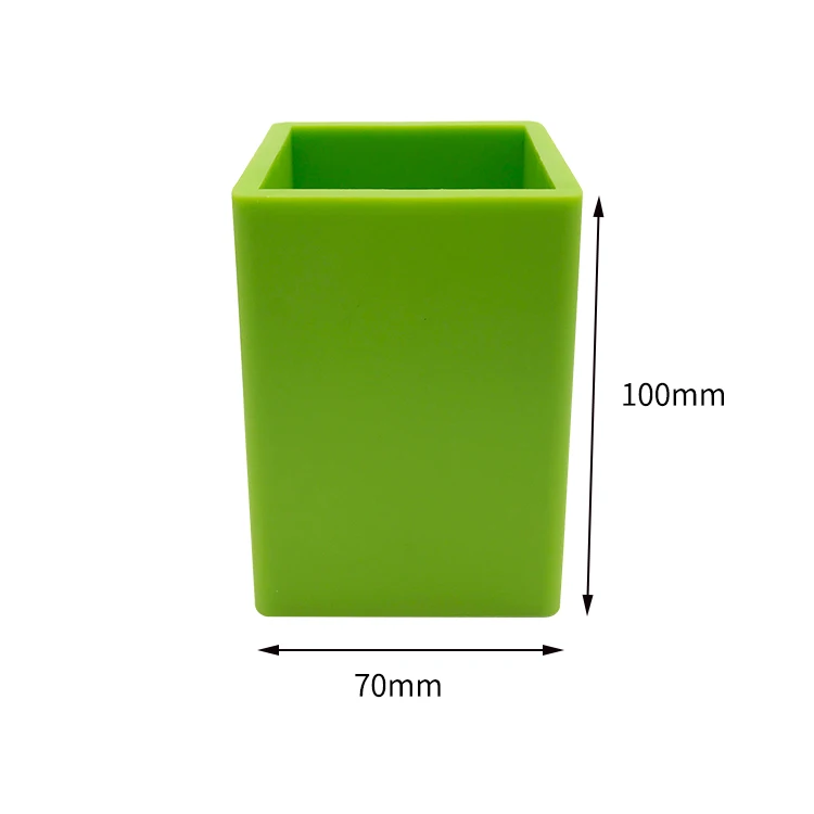 
Durable Square Pen Container Custom Silicone Pen Holder for Office or School 