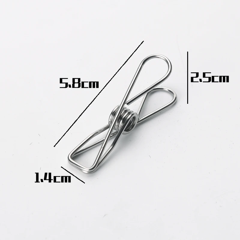 

Factory wholesale marine grade material 316 stainless steel clothes peg clip pin, Silver