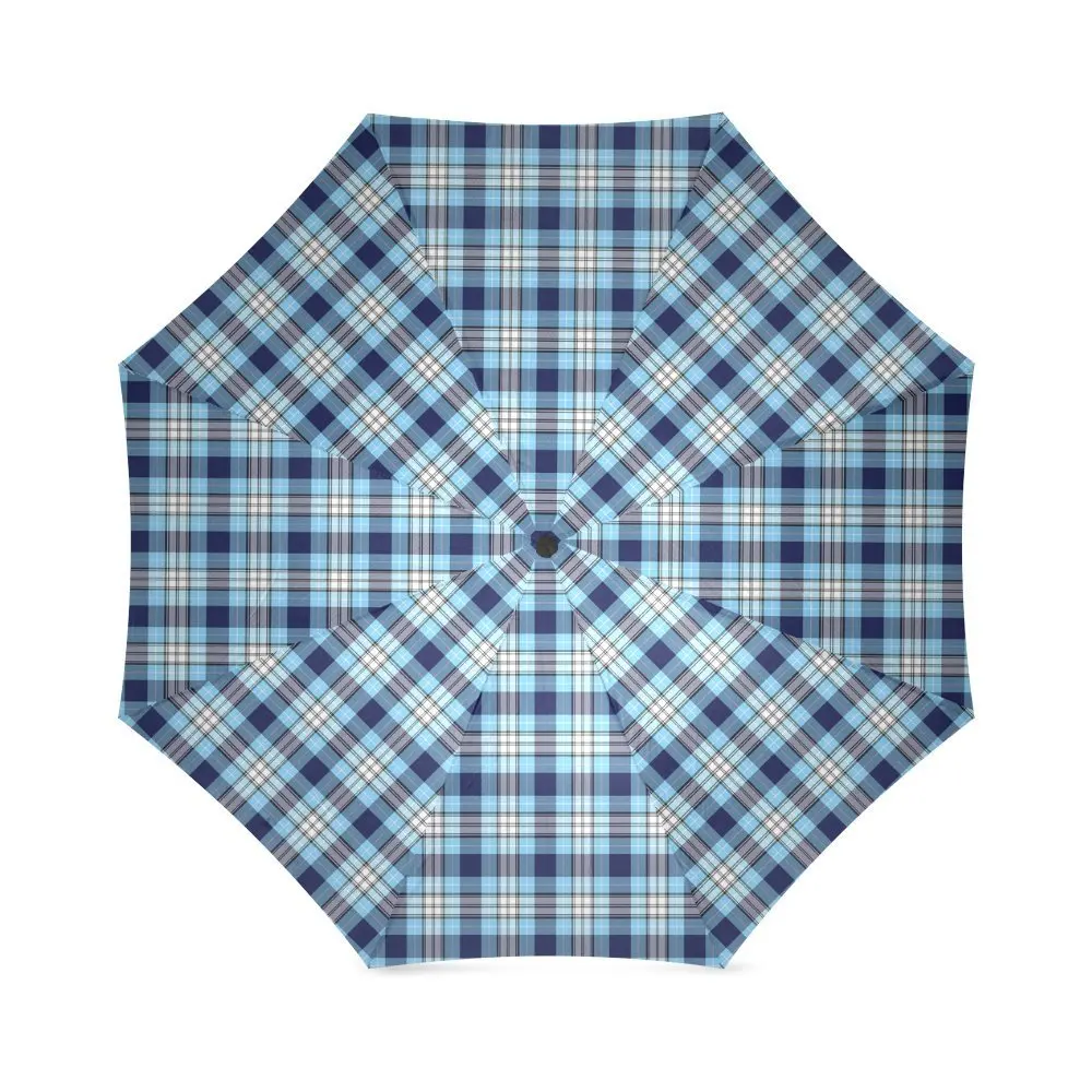 Custom Scottish Tartan Plaid Pattern Compact Travel Windproof Rainproof Foldable Umbrella