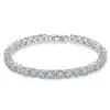 LUOTEEMI Women Luxury Jewelry Classic Design AAA+ Round 0.5 Carat Cubic Zircon Diamond Tennis Bracelet