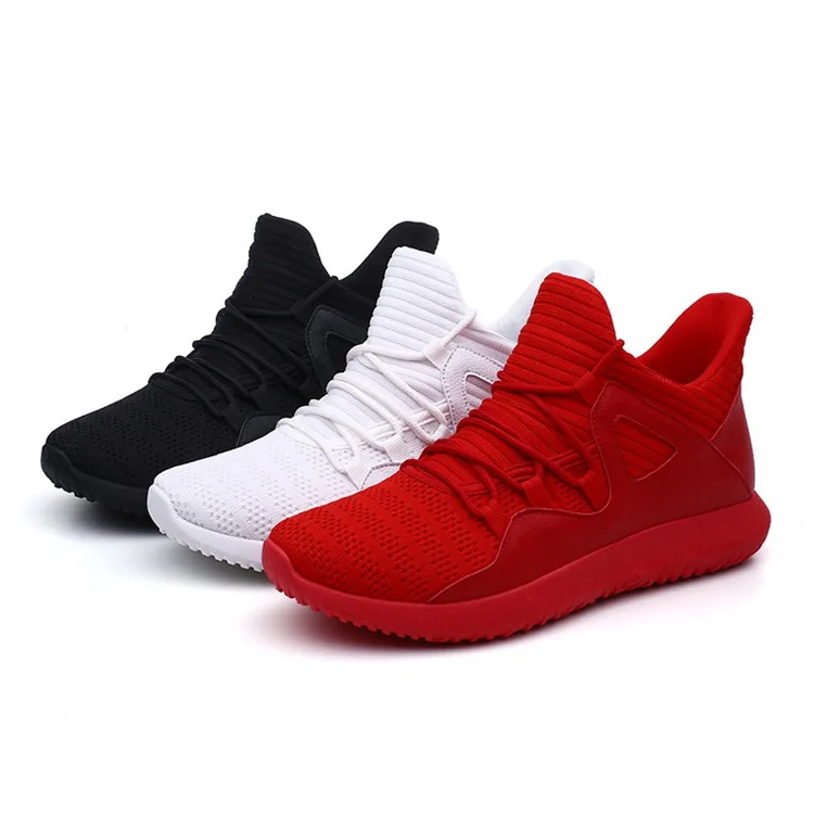 

China Factory Latest Mens Casual Running Sport Shoes Sneakers Red Black White, Black or custom color