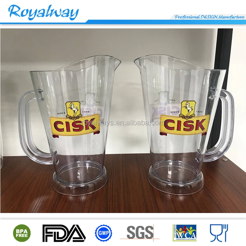1.7l Acrylic Water Pitcher Bar Beer Pitchers Plastic Beer/fruit Jugs