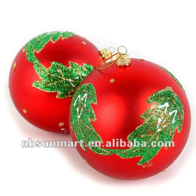 big red christmas balls