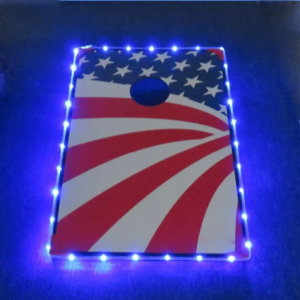321 Lights Cornhole Board Edge Night Lights for Tailgate Sized Cornhole Boards ,Lasting Over 100+ Hours on 3 AA Batteries 3x 2 not Included