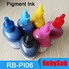 6x100ml Pigment Ink for Cotton T-shirt Printining Black Cyan Magenta Yellow Light Cyan Light Magenta