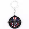 Rock Band Avenged Sevenfold Skull Logo Keychain 2 Colors Round Zinc Alloy Key Ring For Fans