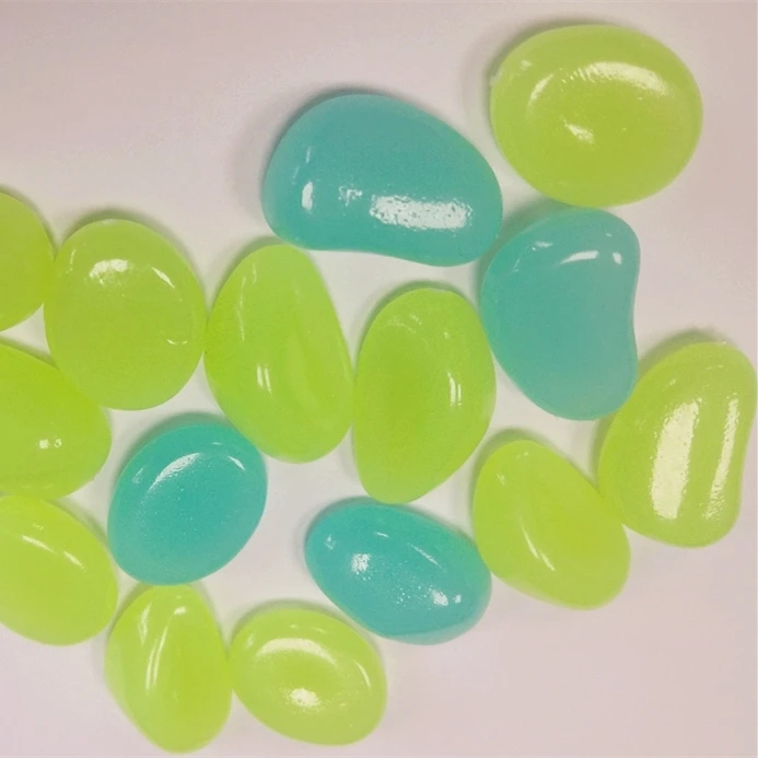 Decorative Glow Stone Luminous Pebble Stones Glow In The Dark Stones ...