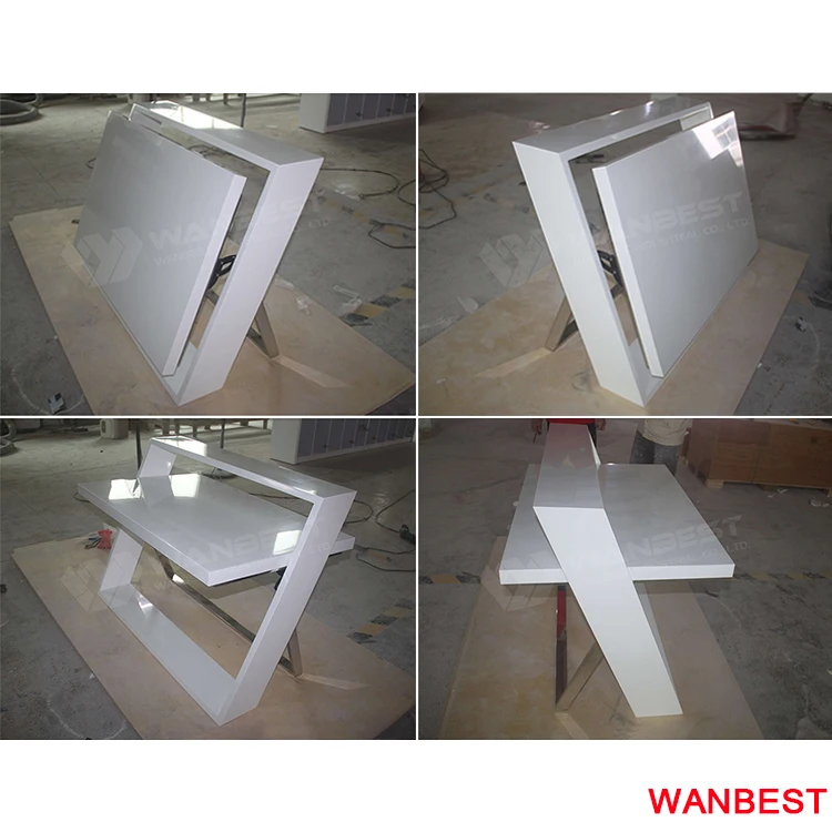 Unique Design Artificial Marble Ceo Director Office Laptop Desk Working Table for Hotel Home