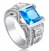 Customized 925 sterling silver men gemstone ring