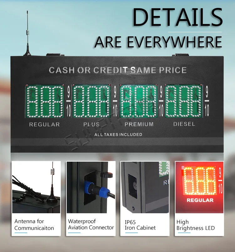 2019 Newest LED Gas Price Changer of Pump Topper for Fuel Pump Station