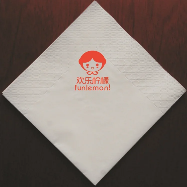 Restaurant Paper Napkins Customized Logo And Size Disposable Serviettes