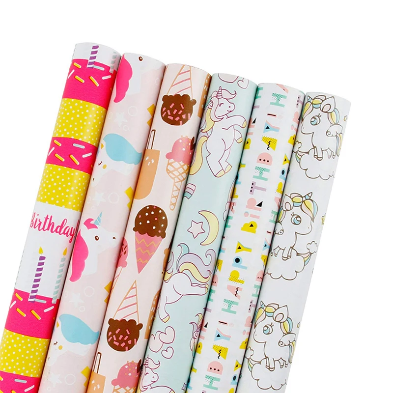 
Wholesale Printed Holiday Birthday Gift Wrapping Paper 