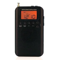

S700 Personal AM FM 2 Band Pocket Radio Portable Digital Tuning Stereo Radio with Earphone for Walk-B