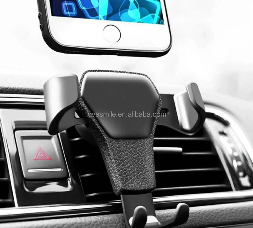 

wholesale Nice Quality Gravity Car Phone Holder Smartphone Grip Air Vent Mount Cell Phone Holder For Car, Black and white