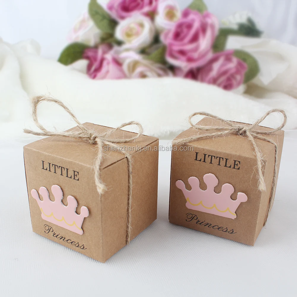 Kraft Paper Gift Box Candy Boxes Baby Shower Decorations Wedding Favors